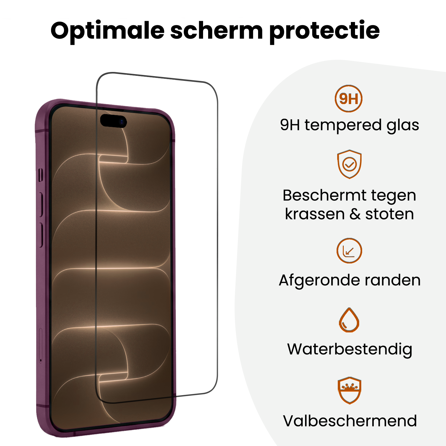 Nomfy Nomfy iPhone 18 Pro Screenprotector Perfect Fit Kit - 2 PACK