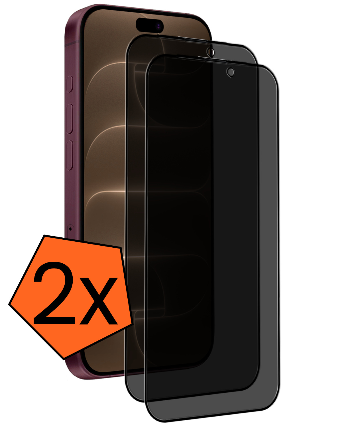 Nomfy Nomfy iPhone 18 Pro Screenprotector Glas Privacy - 2 PACK