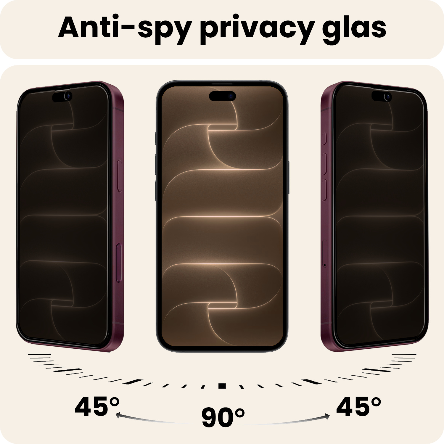 Nomfy Nomfy iPhone 18 Pro Screenprotector Glas Privacy - 2 PACK