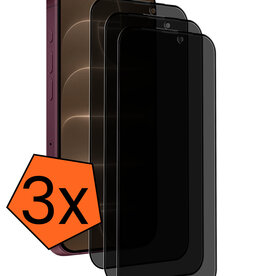 Nomfy Nomfy iPhone 18 Pro Screenprotector Glas Privacy - 3 PACK