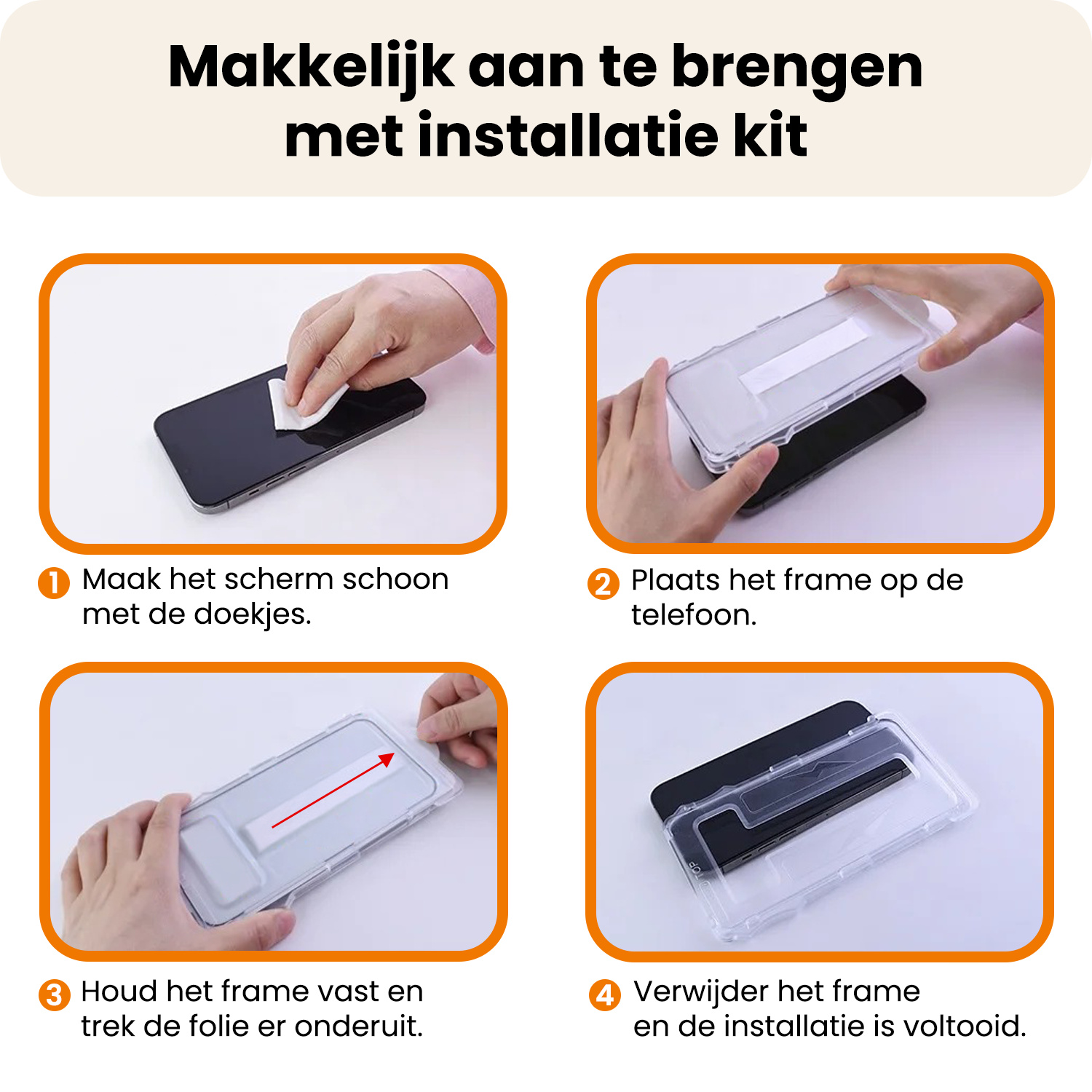 Nomfy Nomfy iPhone 18 Pro Max Hybrid Screenprotector - 3 PACK