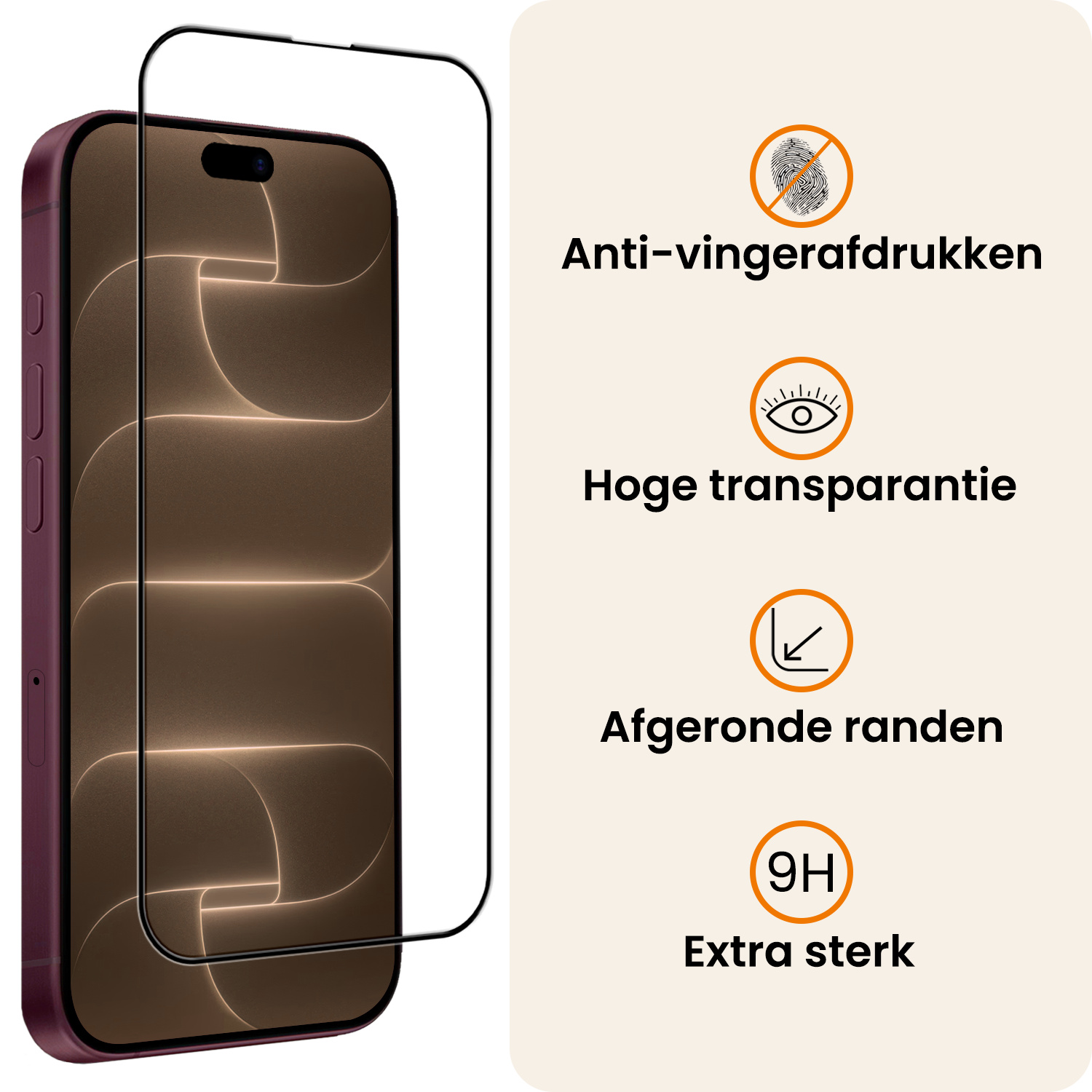 Nomfy Nomfy iPhone 18 Pro Screenprotector Met Installieframe