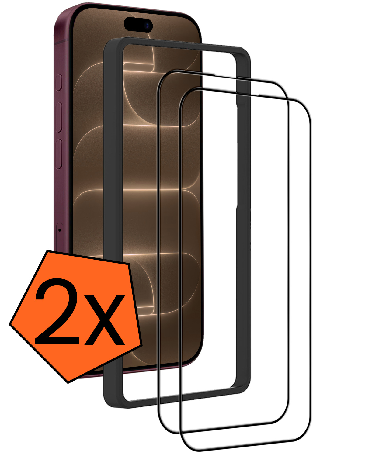 Nomfy Nomfy iPhone 18 Pro Max Screenprotector Met Installieframe - 2 PACK