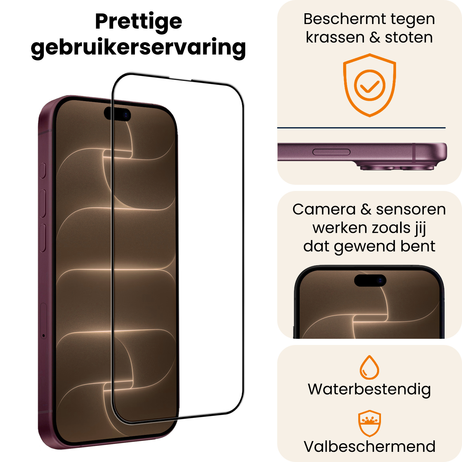 Nomfy Nomfy iPhone 18 Pro Max Screenprotector Met Installieframe - 3 PACK