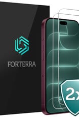 Forterra Forterra iPhone 18 Pro Screenprotector Glas Met Dichte Notch - 2 PACK