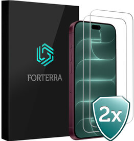 Forterra Forterra iPhone 18 Pro Max Screenprotector Glas Met Dichte Notch - 2 PACK