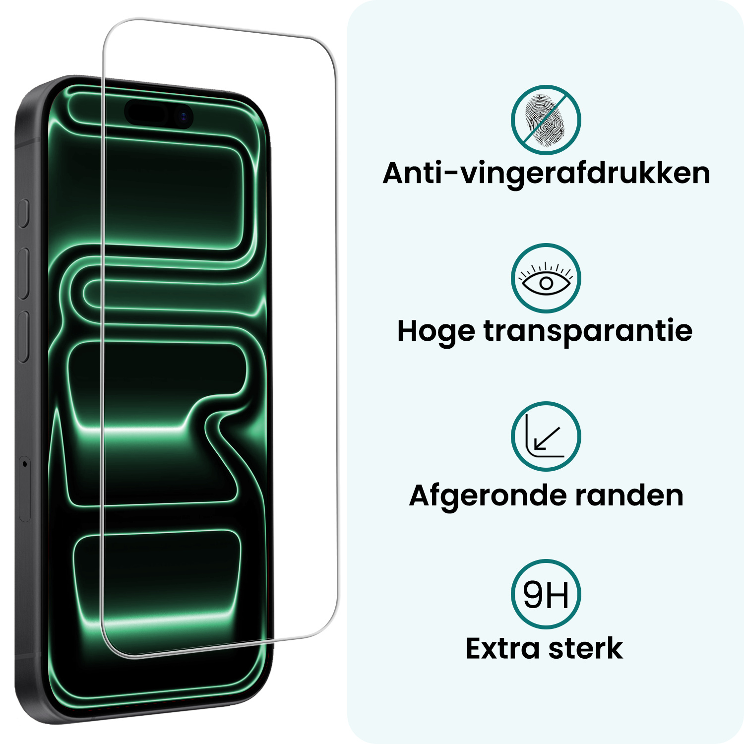 Forterra Forterra iPhone 18 Pro Max Screenprotector Glas Met Dichte Notch - 2 PACK