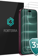 Forterra Forterra iPhone 18 Pro Max Screenprotector Glas Met Dichte Notch - 3 PACK