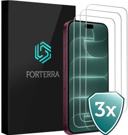 Forterra Forterra iPhone 18 Pro Max Screenprotector Glas Met Dichte Notch - 3 PACK