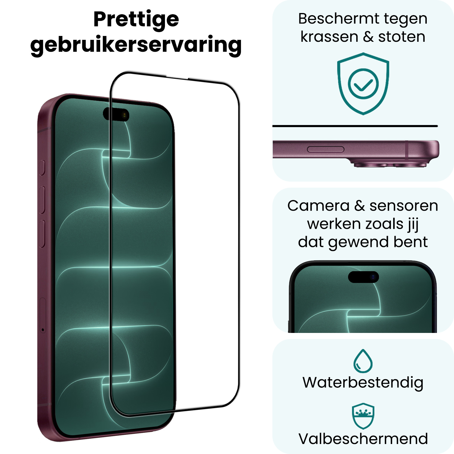 Forterra Forterra iPhone 18 Pro Max Screenprotector Glas Full Cover 2D