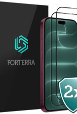 Forterra Forterra iPhone 18 Pro Max Screenprotector Glas Full Cover 2D - 2 PACK