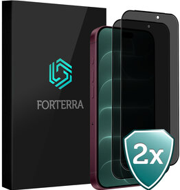 Forterra Forterra iPhone 18 Pro Screenprotector Glas Privacy - 2 PACK