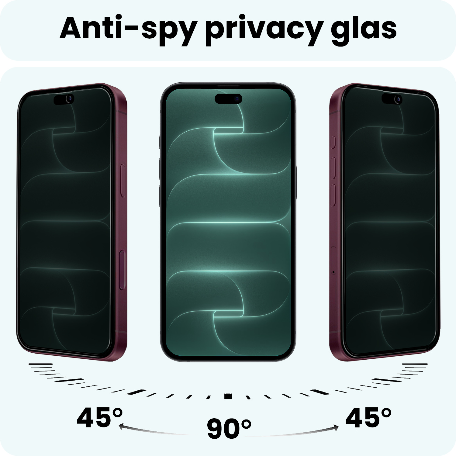Forterra Forterra iPhone 18 Pro Screenprotector Glas Privacy - 2 PACK