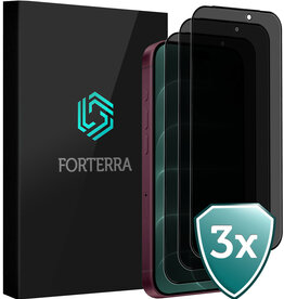 Forterra Forterra iPhone 18 Pro Max Screenprotector Glas Privacy - 3 PACK
