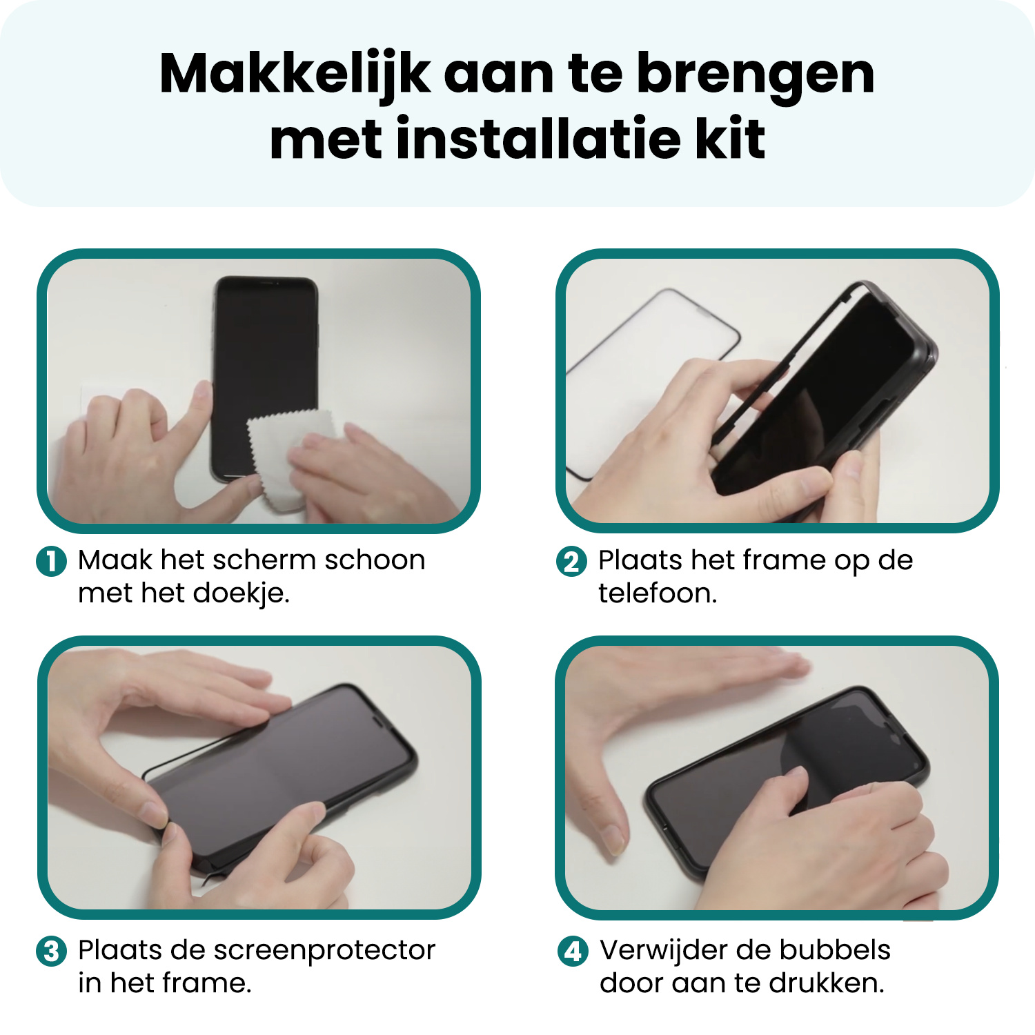 Forterra Forterra iPhone 18 Pro Screenprotector Met Installieframe - 2 PACK