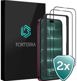 Forterra Forterra iPhone 18 Pro Max Screenprotector Met Installieframe - 2 PACK