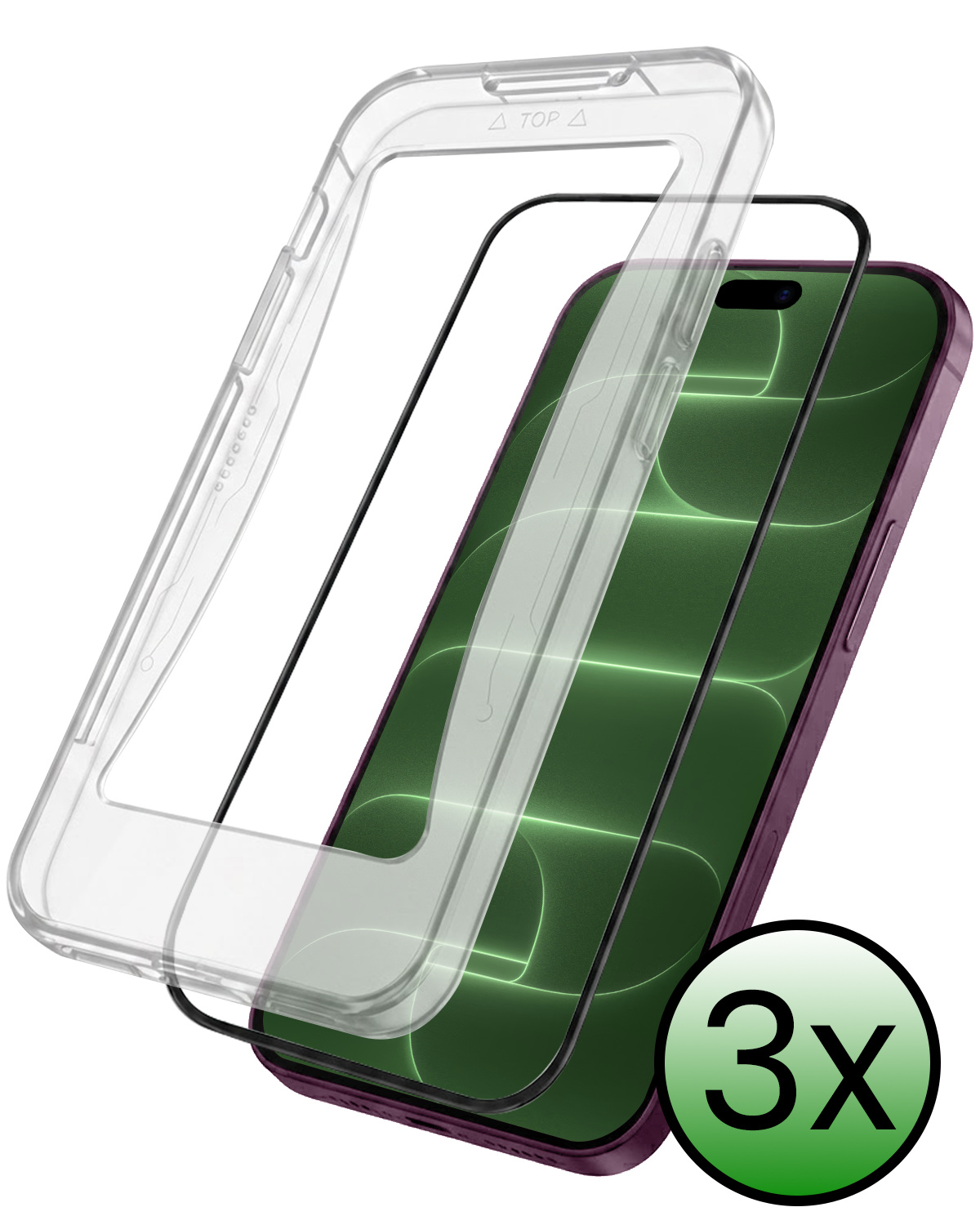 BASEY. BASEY. iPhone 18 Pro Max Hybrid Screenprotector - 3 PACK