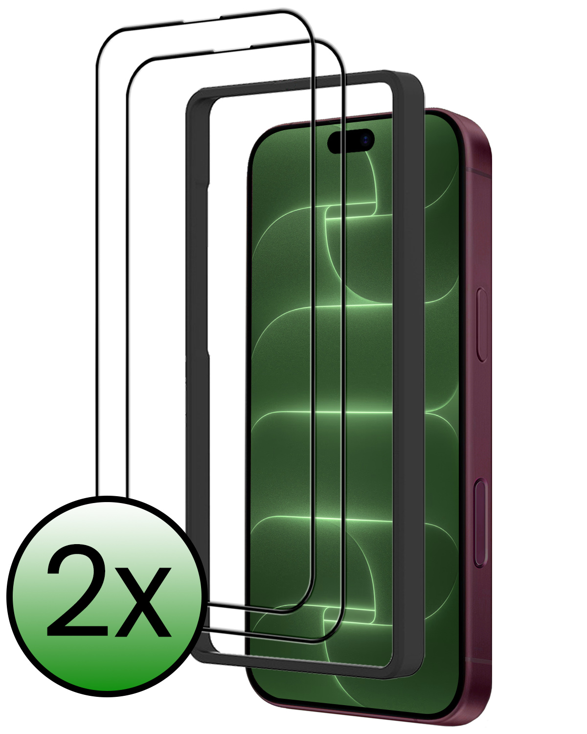 BASEY. BASEY. iPhone 18 Pro Max Screenprotector Met Installieframe - 2 PACK