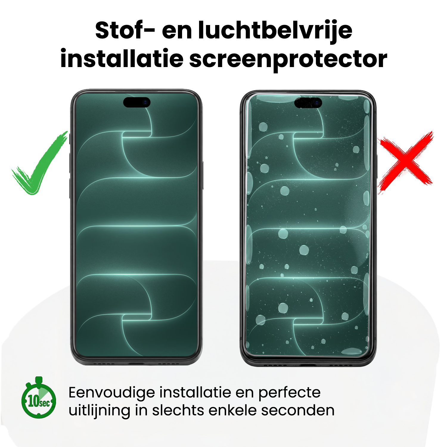 Forterra Forterra iPhone 18 Pro Screenprotector Perfect Fit Kit - 2 PACK