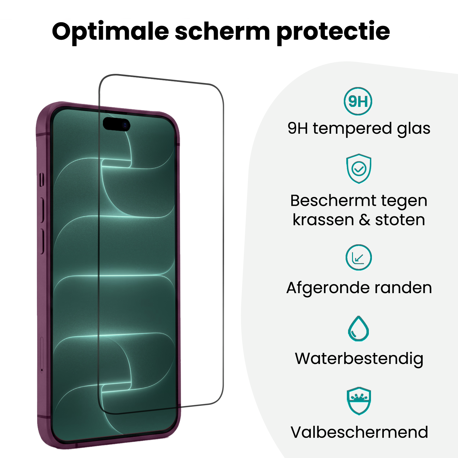Forterra Forterra iPhone 18 Pro Max Screenprotector Perfect Fit Kit - 2 PACK