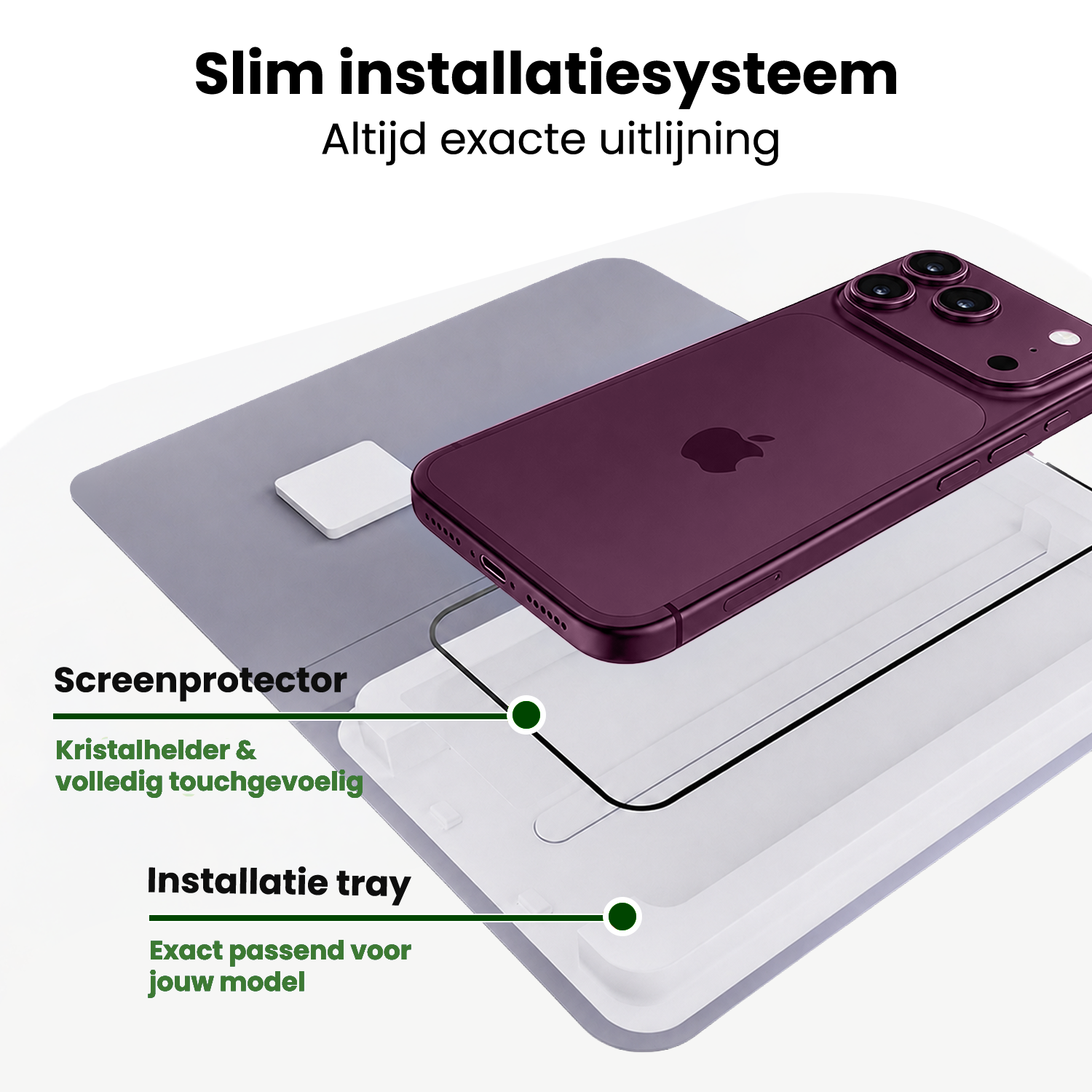BASEY. BASEY. iPhone 18 Pro Screenprotector Perfect Fit Kit - 2 PACK