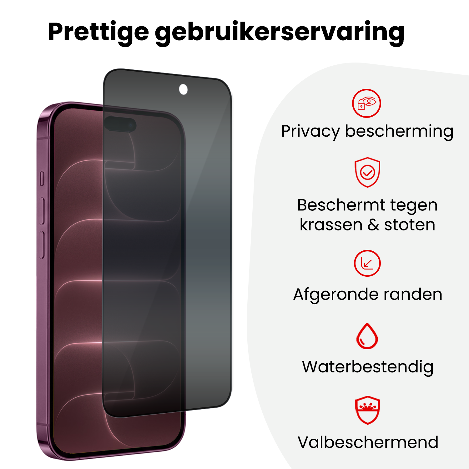 NoXx NoXx iPhone 18 Pro Max Hybrid Privacy Screenprotector - 2 PACK