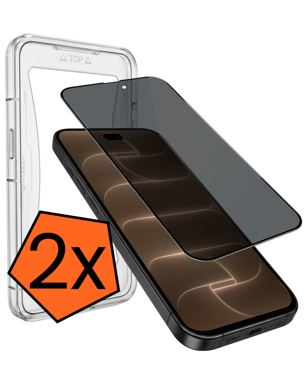 Nomfy Nomfy iPhone 18 Pro Max Hybrid Privacy Screenprotector - 2 PACK