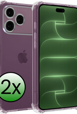 BASEY. BASEY. iPhone 18 Pro Hoesje Shockproof - Transparant - 2 PACK