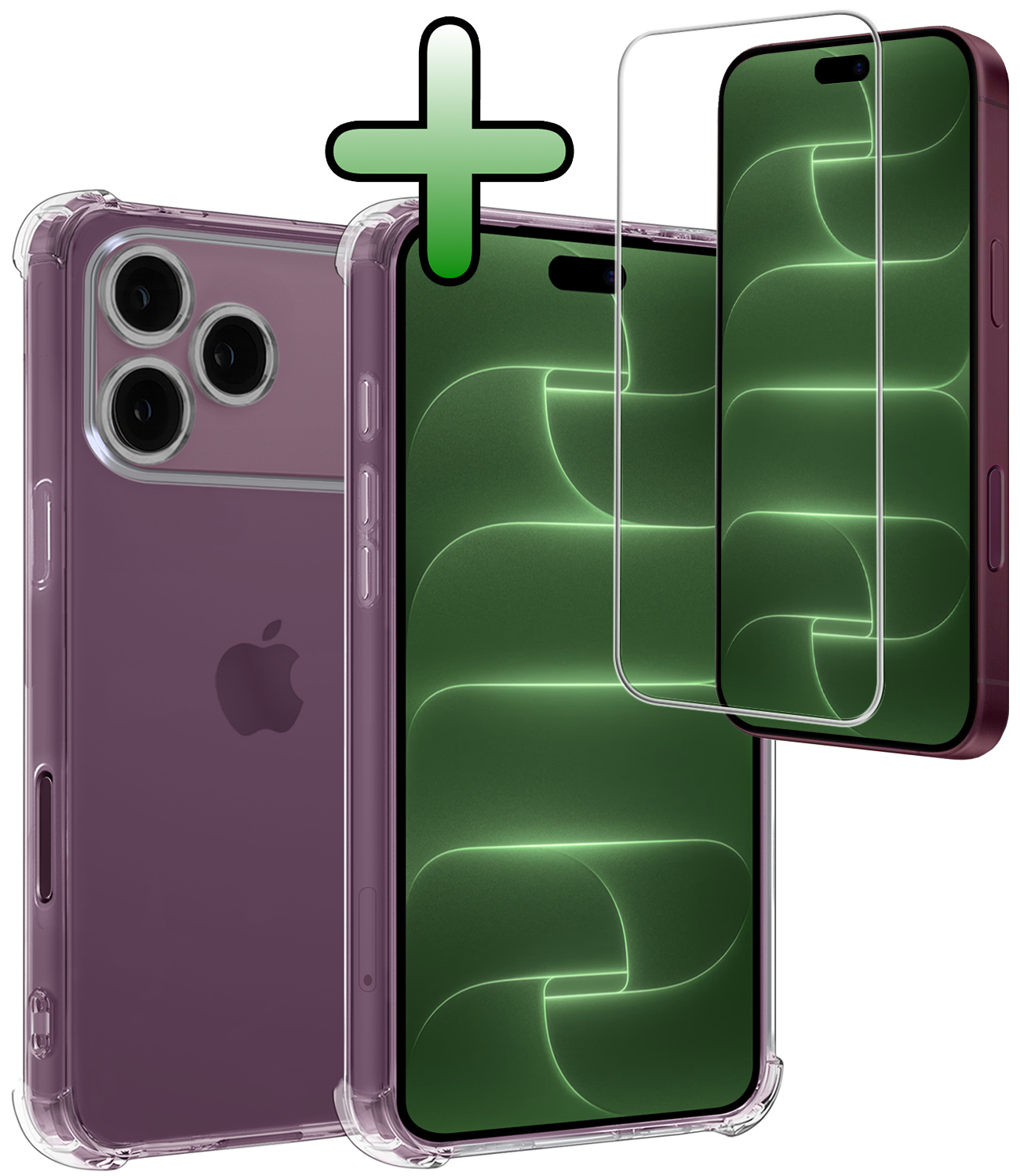 BASEY. BASEY. iPhone 18 Pro Hoesje Shockproof Met Screenprotector Met Dichte Notch