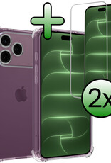 BASEY. BASEY. iPhone 18 Pro Hoesje Shockproof Met 2x Screenprotector Met Dichte Notch