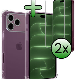 BASEY. BASEY. iPhone 18 Pro Hoesje Shockproof Met 2x Screenprotector Met Dichte Notch
