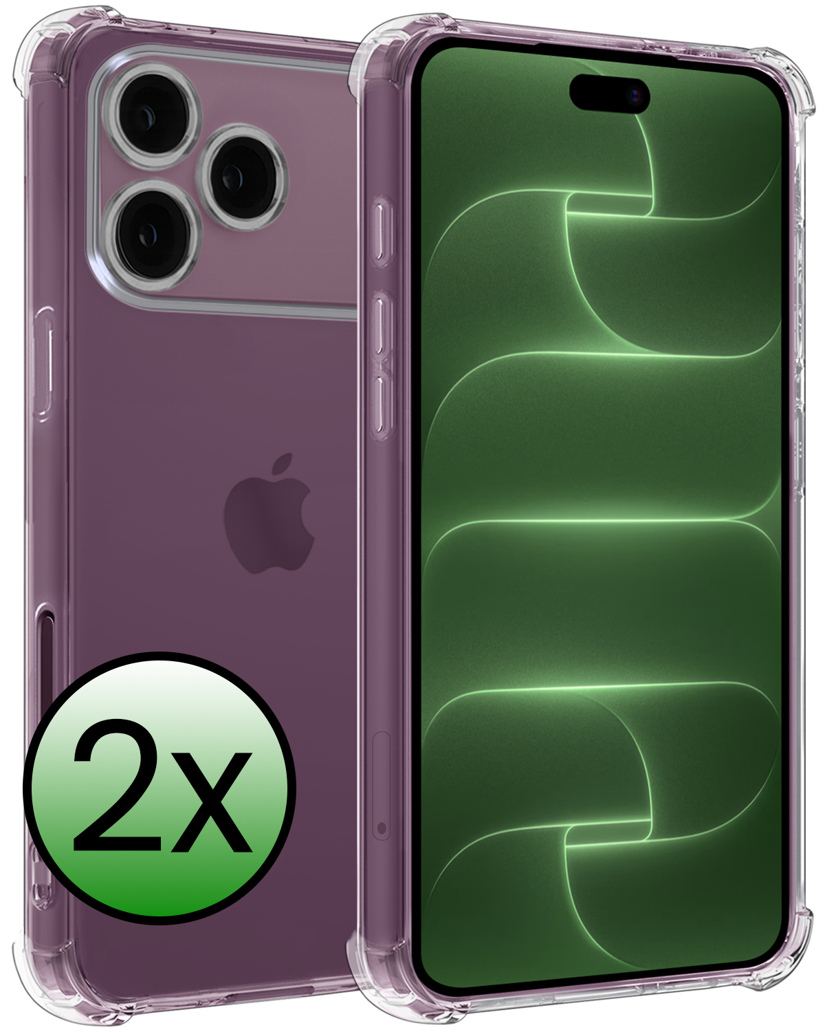 BASEY. BASEY. iPhone 18 Pro Max Hoesje Shockproof - Transparant - 2 PACK