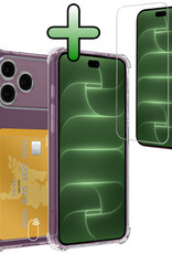 BASEY. BASEY. iPhone 18 Pro Hoesje Pashouder Met Screenprotector