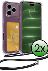 BASEY. BASEY. iPhone 18 Pro Hoesje Pashouder met Koord - 2 PACK