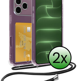 BASEY. BASEY. iPhone 18 Pro Hoesje Pashouder met Koord - 2 PACK