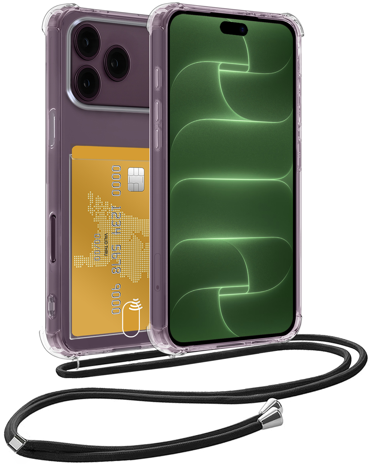 BASEY. BASEY. iPhone 18 Pro Max Hoesje Pashouder met Koord
