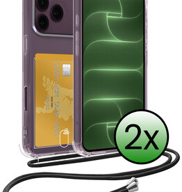 BASEY. BASEY. iPhone 18 Pro Max Hoesje Pashouder met Koord - 2 PACK