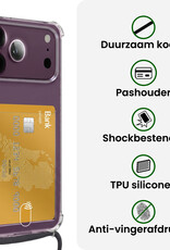 BASEY. BASEY. iPhone 18 Pro Max Hoesje Pashouder met Koord Met Screenprotector