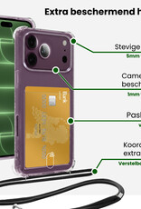 BASEY. BASEY. iPhone 18 Pro Max Hoesje Pashouder met Koord Met Screenprotector