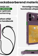 BASEY. BASEY. iPhone 18 Pro Max Hoesje Pashouder met Koord Met Screenprotector