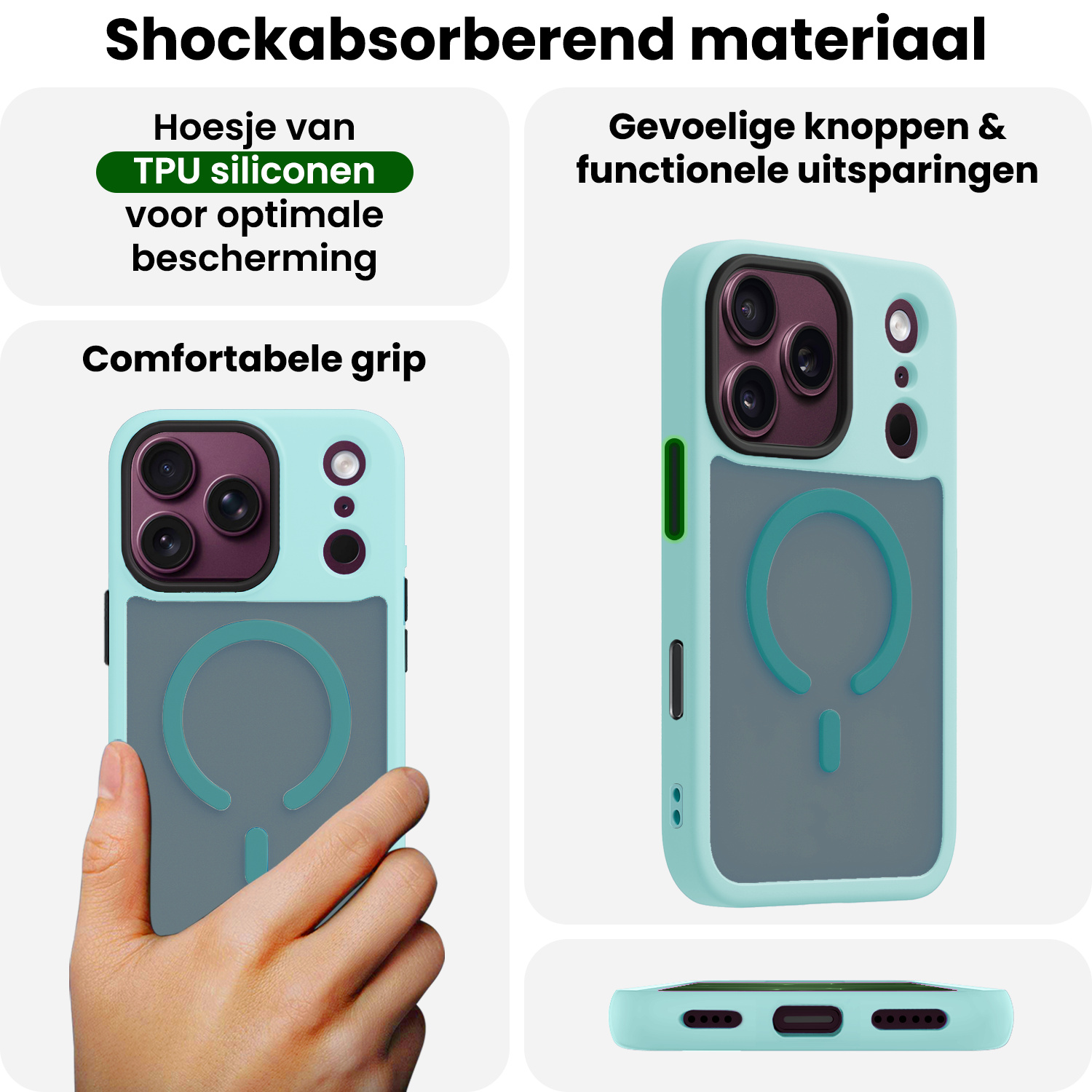BASEY. BASEY. iPhone 18 Pro Magsafe Hoesje - Lichtblauw