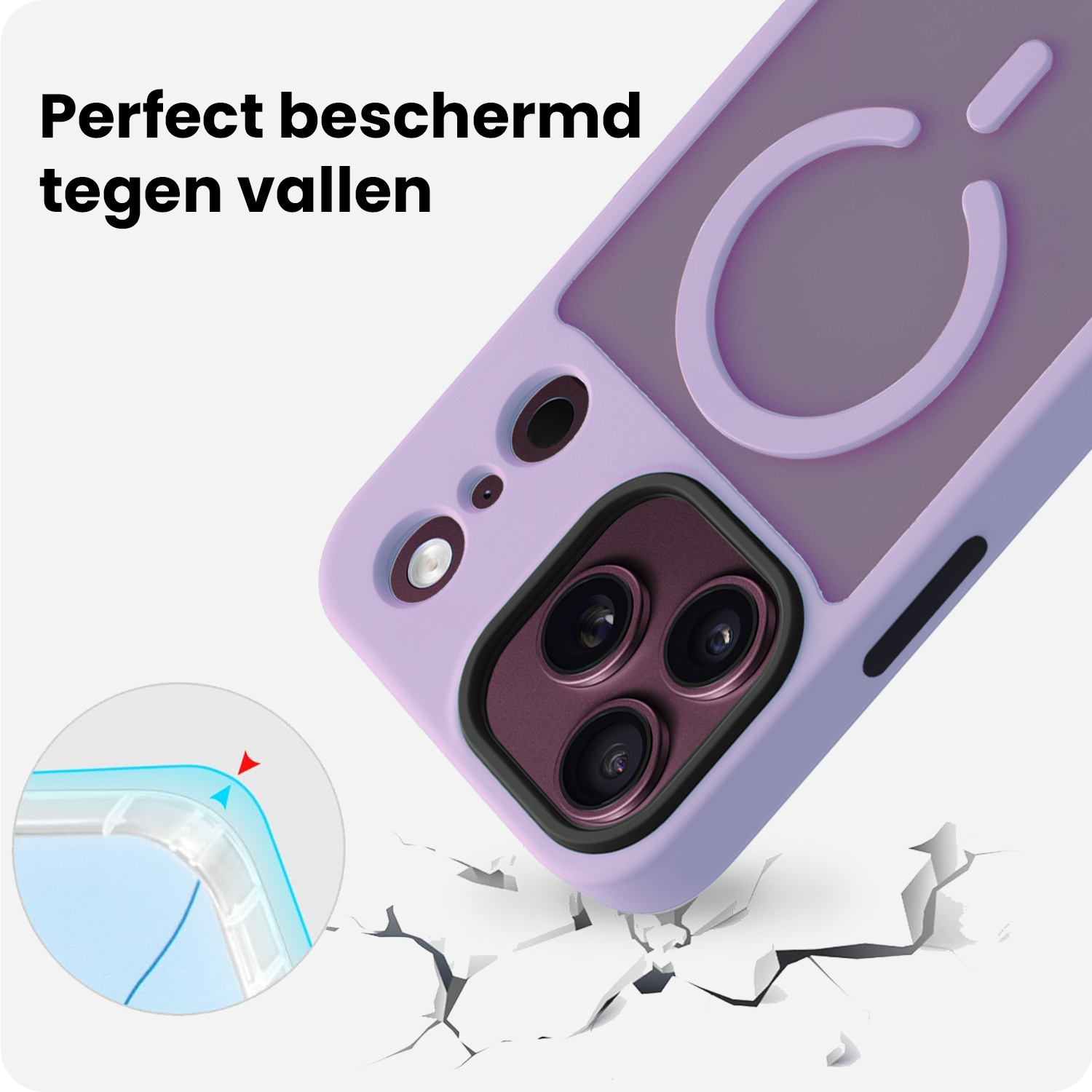 BASEY. BASEY. iPhone 18 Pro Magsafe Hoesje - Lila