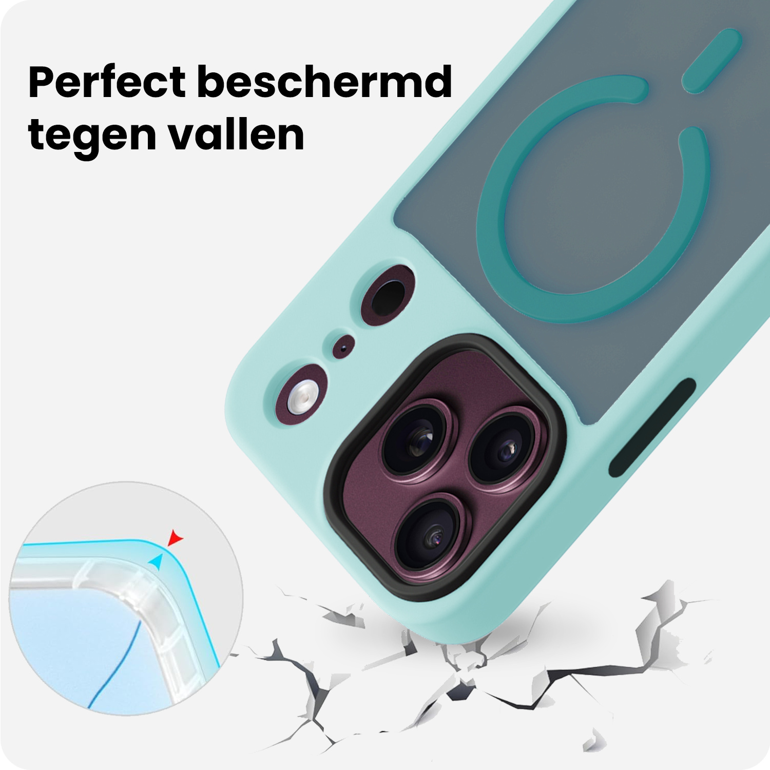 BASEY. BASEY. iPhone 18 Pro Magsafe Hoesje - Lichtblauw - 2 PACK