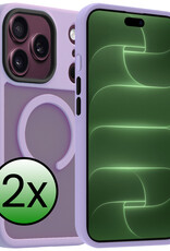 BASEY. BASEY. iPhone 18 Pro Magsafe Hoesje - Lila - 2 PACK