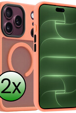 BASEY. BASEY. iPhone 18 Pro Magsafe Hoesje - Perzik - 2 PACK