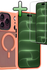 BASEY. BASEY. iPhone 18 Pro Magsafe Hoesje Perzik Met Screenprotector