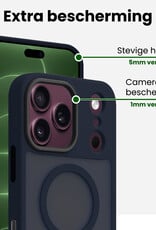 BASEY. BASEY. iPhone 18 Pro Magsafe Hoesje Donkerblauw Met 2x Screenprotector