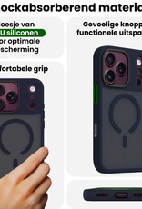 BASEY. BASEY. iPhone 18 Pro Magsafe Hoesje Donkerblauw Met 2x Screenprotector