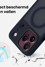 BASEY. BASEY. iPhone 18 Pro Magsafe Hoesje Donkerblauw Met 2x Screenprotector