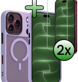 BASEY. BASEY. iPhone 18 Pro Magsafe Hoesje Lila Met 2x Screenprotector